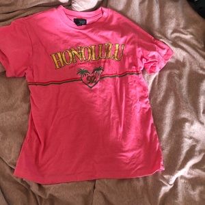 Top shop hot pink Honolulu shirt